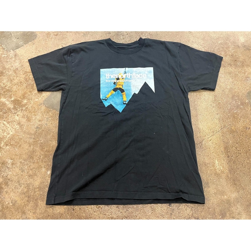 The North Face Mountain Heavyweight T Shirt Unisex Medium Black Graphic Print